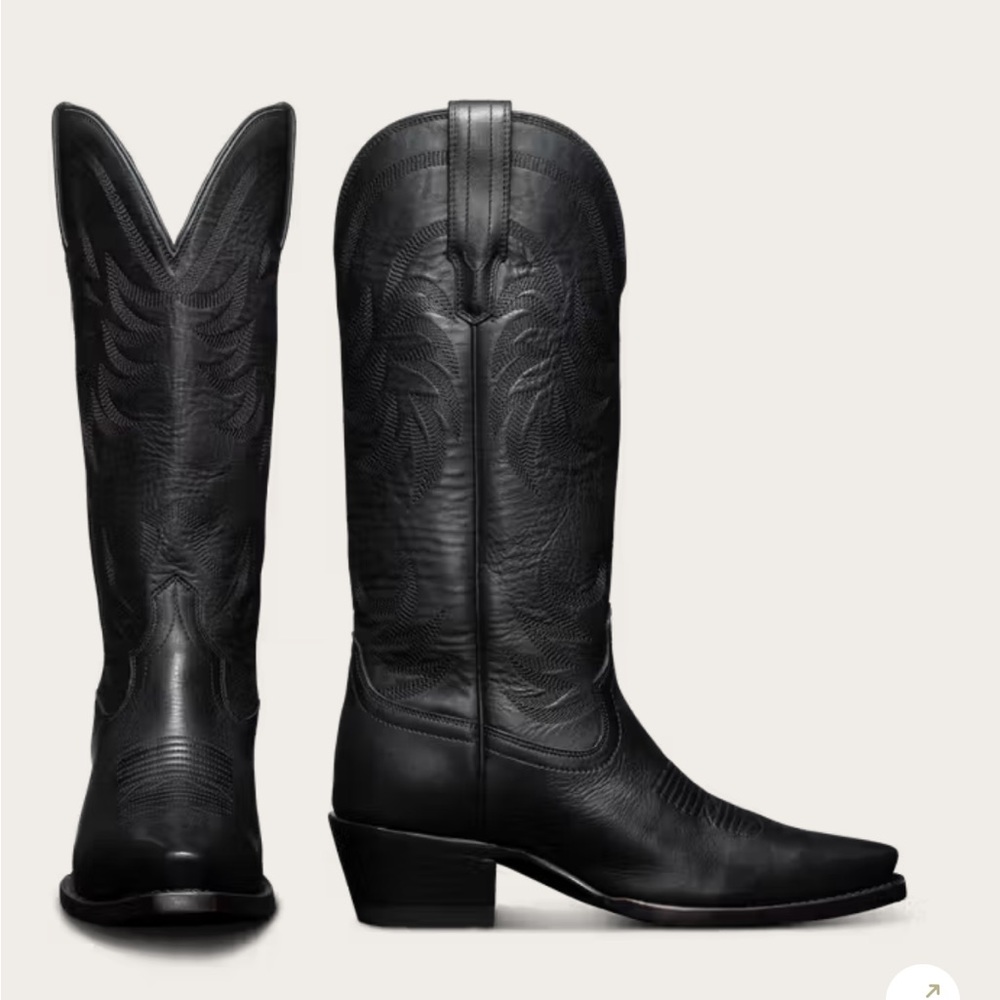 Tecovas Black Heeled Boots